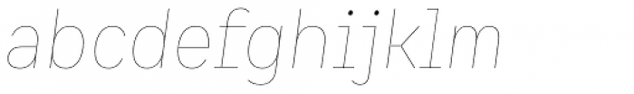 Spock Pro Thin Italic Font LOWERCASE