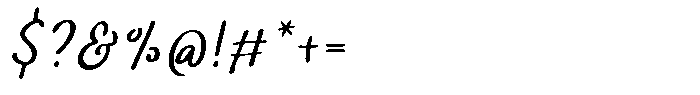 Spontaneous Charm Font OTHER CHARS