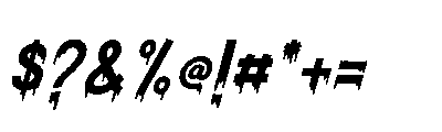 Spooktober Italic Font OTHER CHARS