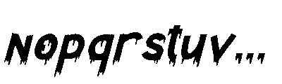 Spooktober Italic Font LOWERCASE