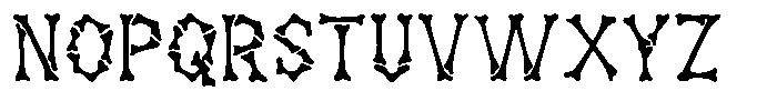 Spooky Bonez Font LOWERCASE