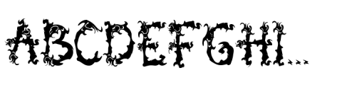 Spooky Flames Regular Font UPPERCASE