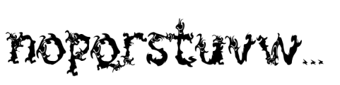 Spooky Flames Regular Font LOWERCASE