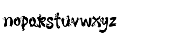 Spooky Halloween Regular Font LOWERCASE
