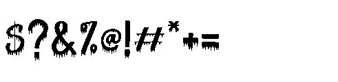 Spooky Phantom Regular Font OTHER CHARS