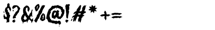 Spooky Trick Font OTHER CHARS