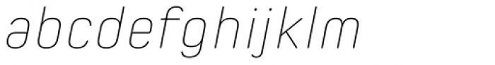 Spoon UltraLight Italic Font LOWERCASE
