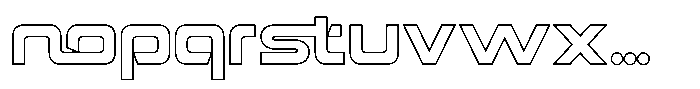 Spotfix Outline Bold Font LOWERCASE