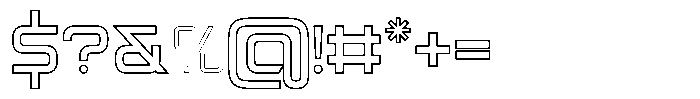 Spotfix Outline Font OTHER CHARS