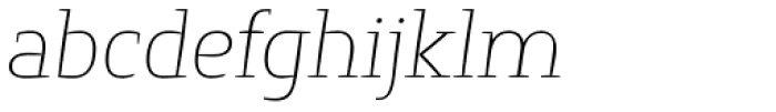 Springsteel Serif Thin Italic Font LOWERCASE