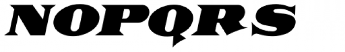 Spur Wide Oblique JNL Font LOWERCASE