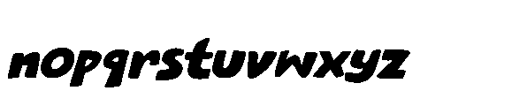 Spurtle Italic Font LOWERCASE