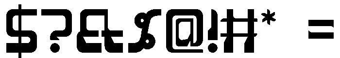 Spacer36 007 Saturn Font OTHER CHARS