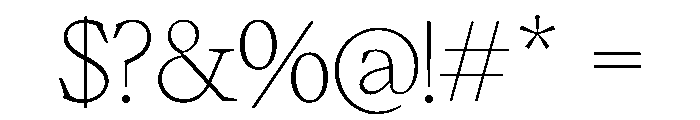 Spades Web Thin Font OTHER CHARS