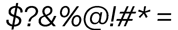 Spag Italic Instance Font OTHER CHARS