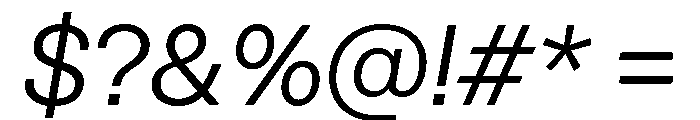 Spag Italic Font OTHER CHARS