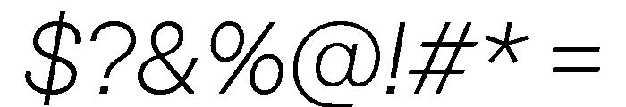 Spag LightItalic Instance Font OTHER CHARS