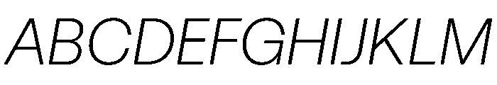 Spag LightItalic Instance Font UPPERCASE