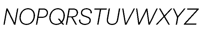 Spag LightItalic Instance Font UPPERCASE