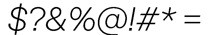 Spag LightItalic Font OTHER CHARS