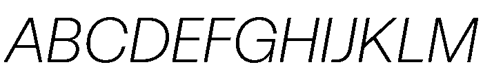 Spag LightItalic Font UPPERCASE