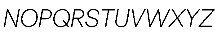 Spag LightItalic Font UPPERCASE