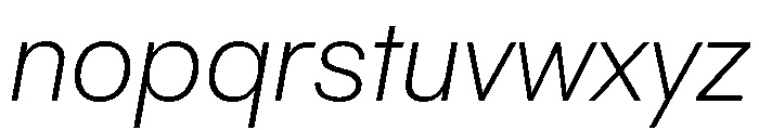 Spag LightItalic Font LOWERCASE