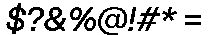 Spag MediumItalic Instance Font OTHER CHARS
