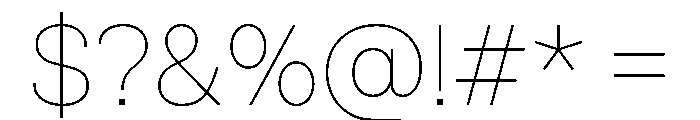 Spag Thin Instance Font OTHER CHARS
