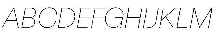 Spag ThinItalic Instance Font UPPERCASE