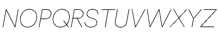 Spag ThinItalic Instance Font UPPERCASE