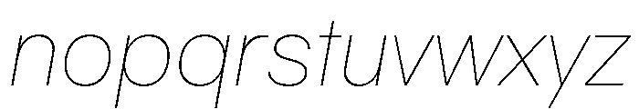 Spag ThinItalic Instance Font LOWERCASE