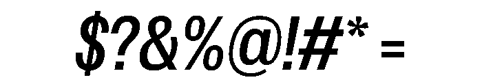 Spent CmpctItalic Instance Font OTHER CHARS