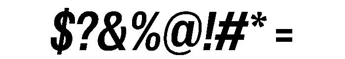 Spent CmpctMedItalic Instance Font OTHER CHARS
