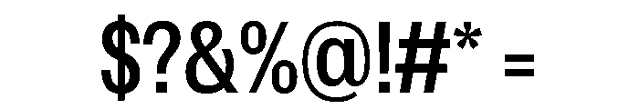 Spent Compact Font OTHER CHARS