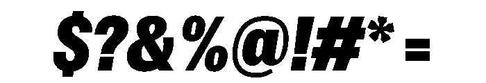Spent CompactBlackItalic Font OTHER CHARS