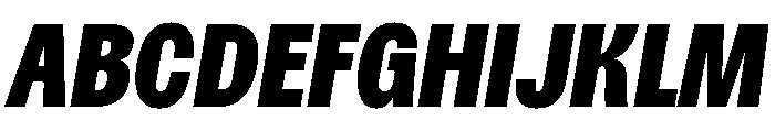 Spent CompactBlackItalic Font UPPERCASE