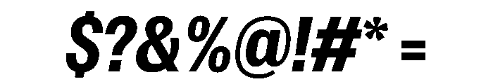 Spent CompactBoldItalic Font OTHER CHARS