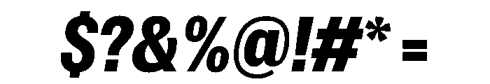 Spent CompactExtraBoldItalic Font OTHER CHARS