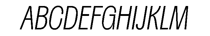 Spent CompactExtraLightItalic Font UPPERCASE