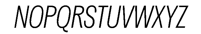 Spent CompactExtraLightItalic Font UPPERCASE