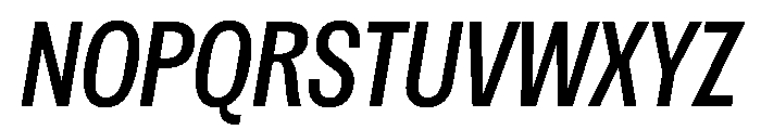 Spent CompactItalic Font UPPERCASE