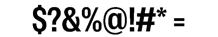 Spent CompactMedium Font OTHER CHARS