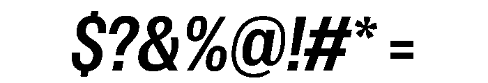 Spent CompactMediumItalic Font OTHER CHARS