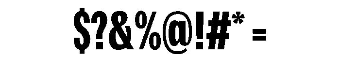 Spent CompressedBold Font OTHER CHARS