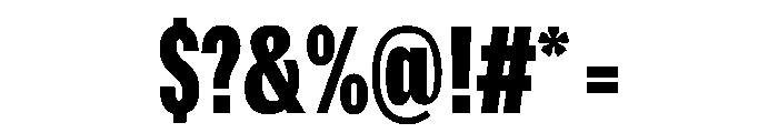 Spent CompressedExtraBold Font OTHER CHARS