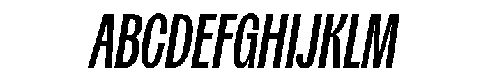 Spent CompressedItalic Font UPPERCASE