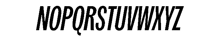 Spent CompressedItalic Font UPPERCASE
