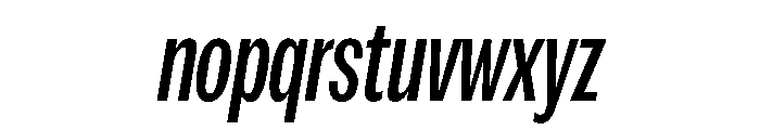 Spent CompressedItalic Font LOWERCASE