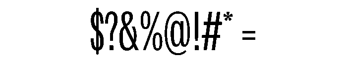Spent CompressedLight Font OTHER CHARS